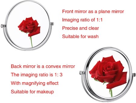 Косметическое зеркало Frap F6208 с увеличением Хром 