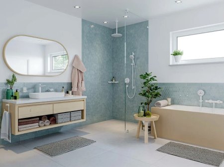 Смеситель для ванны Hansgrohe Ecostat Comfort 13114700 с термостатом Белый матовый 
