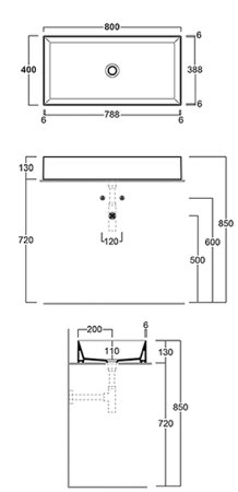 Раковина-чаша Simas Agile 80 AG80 Nero Matt Черная матовая 