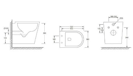 Унитаз подвесной Ceramica Nova Highlight CN1804 с микролифтом, безободковый 
