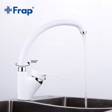 Смеситель для кухни Frap F4101-12 Белый 