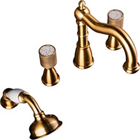 Смеситель на борт ванны Boheme Royal Cristal 391-Royal/CRST Бронза 