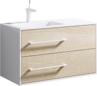 Тумба под раковину Aqwella 5 Stars Майами 90 Mai.01.09/L Дуб сонома Белая Тумба под раковину Aqwella 5 Stars Майами 90 Mai.01.09/L Дуб сонома Белая
