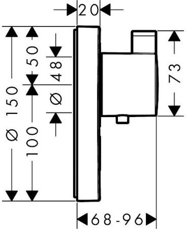 Смеситель для душа Hansgrohe ShowerSelect S 15742000 с термостатом Хром 