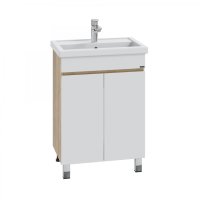 Тумба для ванной СаНта Марс 60 янтарная с умывальником Фостер 60