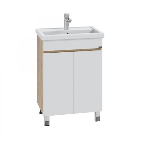 Тумба для ванной СаНта Марс 60 янтарная с умывальником Фостер 60 