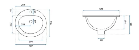 Раковина 50,7х45 см Rea Magari REA-U0064 