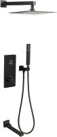 Душевая система ALMAes Ebro TVZ-8801 с термостатом Черная матовая