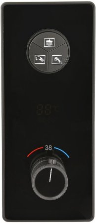 Душевая система ALMAes Ebro TVZ-8801 с термостатом Черная матовая 