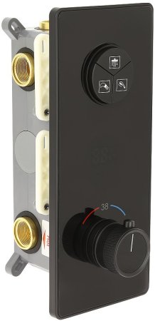Душевая система ALMAes Ebro TVZ-8801 с термостатом Черная матовая 