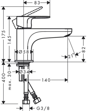 Смеситель на борт ванны Hansgrohe Rebris S 72434000 Хром 