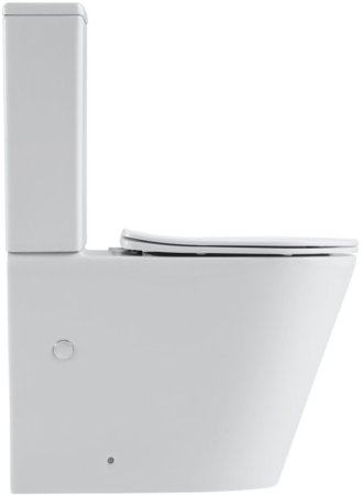 Унитаз компакт Black&White Universe 7793W с бачком и сиденьем Микролифт 