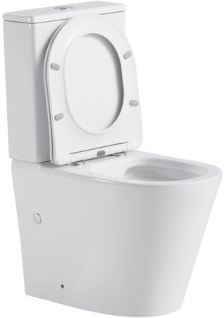 Унитаз компакт Black&White Universe 7793W с бачком и сиденьем Микролифт 