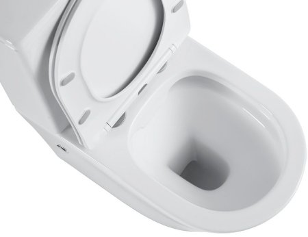 Унитаз компакт Black&White Universe 7793W с бачком и сиденьем Микролифт 