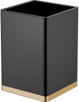 Стакан для зубных щеток Boheme 10961-B-G Черный Золото