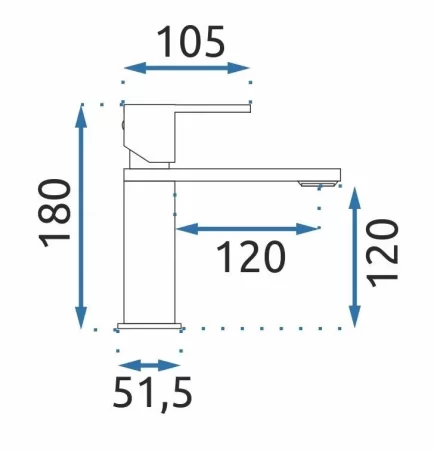 Смеситель для раковины без донного клапана Rea Flip REA-B2004 