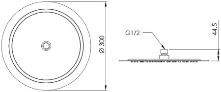 Верхний душ Remer 357UFM30X Хром 