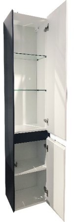 Шкаф пенал Creto Amelia 38 R 14-1035G подвесной Антрацит Белый 