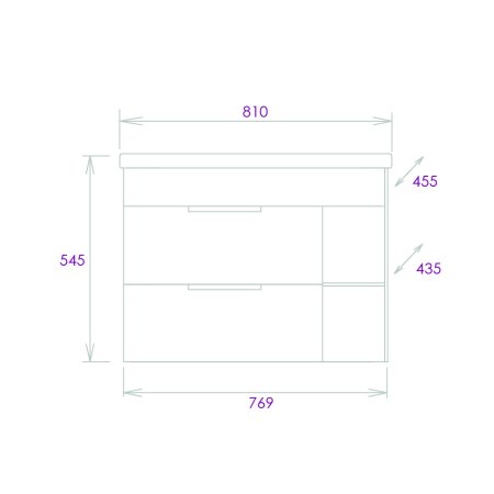 Тумба с раковиной Onika Легран 80.13 дуб галифакс 