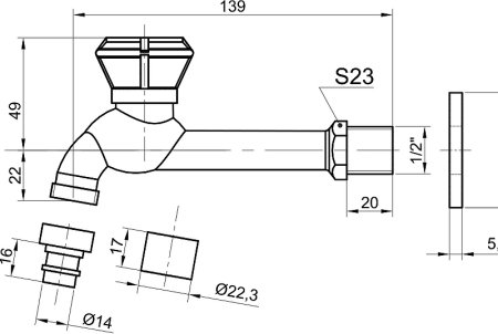 Кран для одного типа воды Bronze de Luxe 13263/1 Бронза 