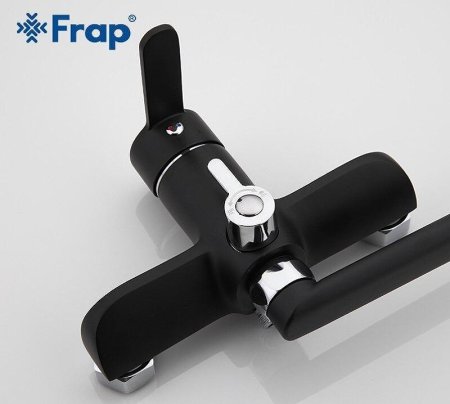 Смеситель для ванны Frap H42 F2242 универсальный Черный матовый Хром 