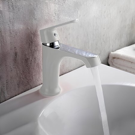 Смеситель для раковины Frap H31 F1031 Белый Хром 