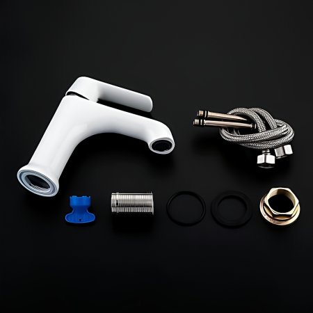 Смеситель для раковины Frap H31 F1031 Белый Хром 