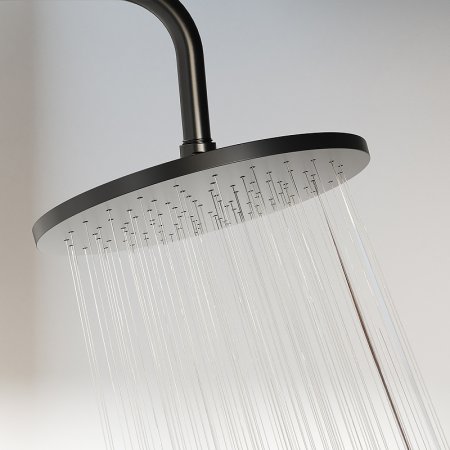 Душевая система Damixa Jupiter 977760300 с термостатом Черная матовая 