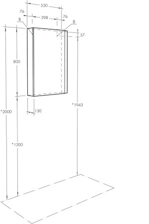 Зеркальный шкаф Aquaton Кантри 55 1A257702AHB20 Белый глянцевый Дуб верона 