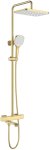 Душевая система с термостатом Raglo R22.26.03, сатин золотой 