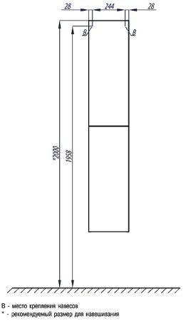 Шкаф пенал Aquaton Мадрид М 30 1A129603MA010 подвесной Белый 