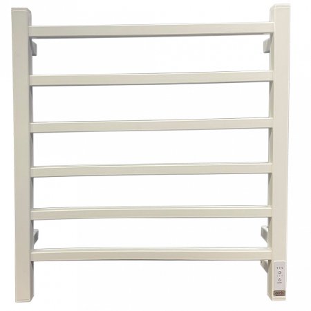 Полотенцесушитель электрический Grois Alex GR-101 500/600 П6 RAL9016 белый матовый диммер справа 