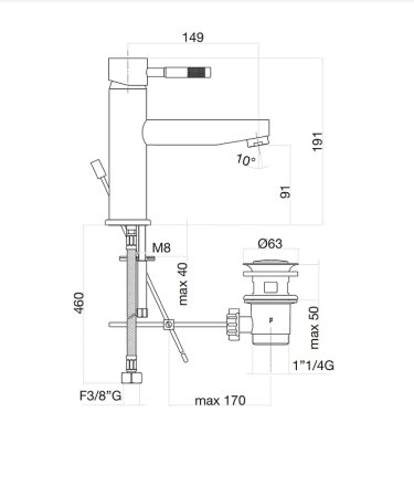 Смеситель для раковины Fiore Xenon 44CR5276 Хром 