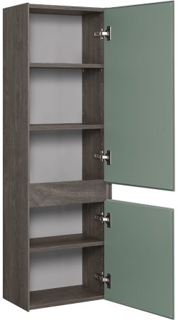 Шкаф пенал Aquaton Форест 40 1A278603FR9C0 Дуб рошелье Сумеречный голубой 