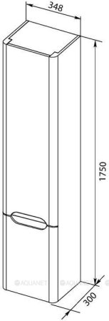 Пенал Aquanet София 35 L белый глянец 