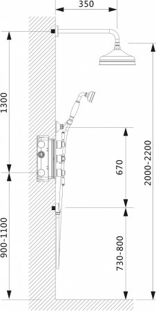 Душевой комплект Timo Nelson SX-1390/00SM chrome с внутренней частью 