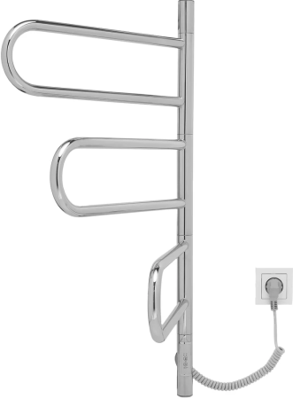 Полотенцесушитель электрический Vincea VTD-1R2CE 44x80 хром 