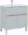Тумба с раковиной Aquanet Алвита New 80 1 ящик, 2 дверцы, серый 
