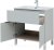 Тумба с раковиной Aquanet Алвита New 80 1 ящик, 2 дверцы, серый 