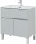 Тумба с раковиной Aquanet Алвита New 80 1 ящик, 2 дверцы, серый 
