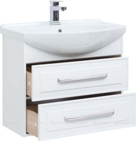 Тумба с раковиной Aquanet Остин 75 белый 