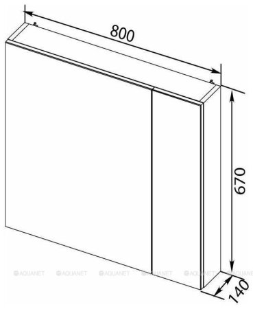 Зеркало-шкаф Aquanet Порто 80 белый 
