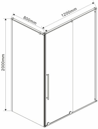 Душевой уголок Vincea Arno 120х80 VSR-1A8012CL профиль Хром стекло прозрачное 
