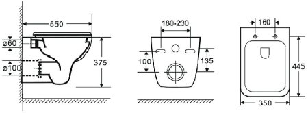 Унитаз Azario Pavia AZ-2005 подвесной Белый с сиденьем Микролифт 