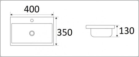 Раковина CeramaLux 9595-40 врезная 