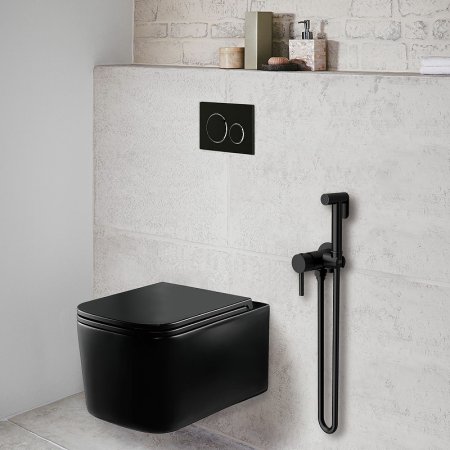 Гигиенический душ со смесителем Vincea VHFW-101MB Черный матовый 