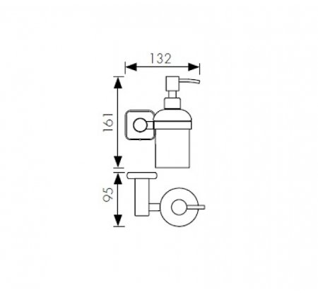 Дозатор для жидкого мыла Kaiser KH-4710 Бронза 