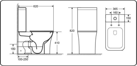 Унитаз-компакт CeramaLux 1219A 