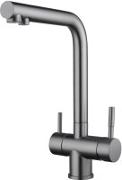 Смеситель для кухни с подключением фильтра Shevanik S468T, оружейная сталь