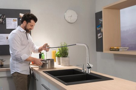 Смеситель Hansgrohe Talis Select M51 73867000 для кухонной мойки, хром 